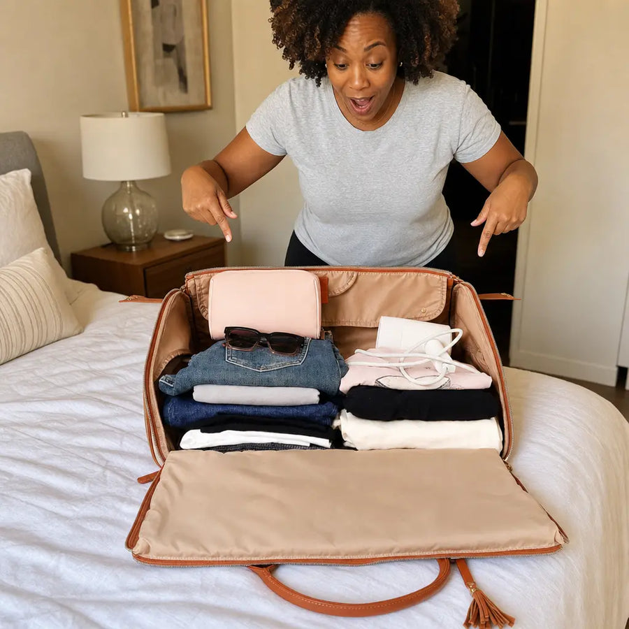 Unzips Flat To Store Dresses & Delicates Wrinkle-Free